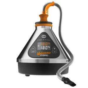 Vaporizzatore da tavolo volcano hybrid di storz & bickel silver con narghilè
