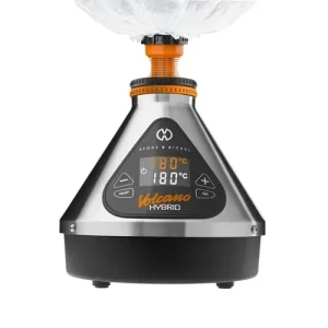 Vaporizzatore da tavolo volcano hybrid di storz & bickel silver con palloncino