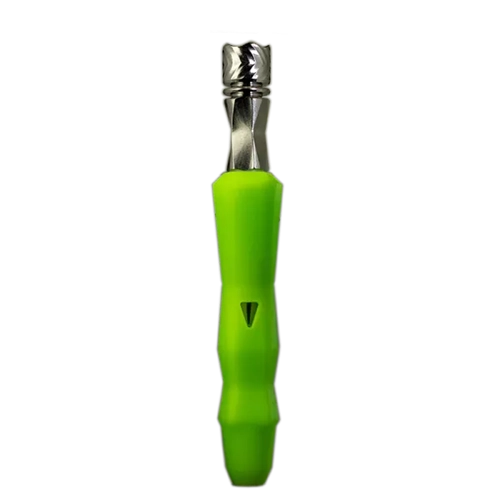 vaporizzatore-portatile-dynavap-b-weedtherapy-verde Vaporizzatore portatile dynavap b su sfondo trasparente che mostra il modello verde